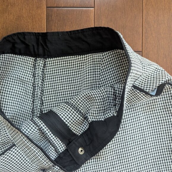 DITSY PLAID PRINT VINTAGE TROUSER SHORTS - Picture 2 of 3